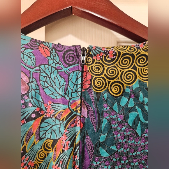 RARE Vintage Jane Schaffhausen Belle France Women's Velvety Floral Prairie Dress - Picture 6 of 11